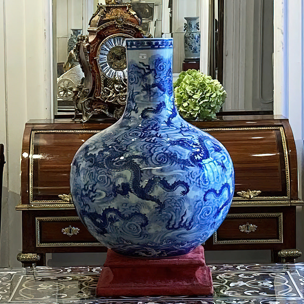 Vase Asiatique des Années 80