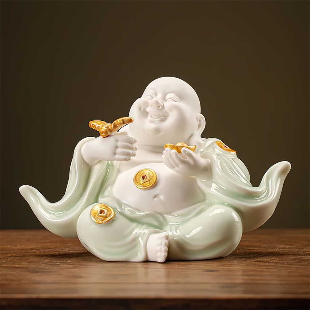 Bouddha Chinois en Porcelaine